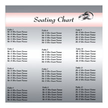 Wedding Reception Seating Chart Poster