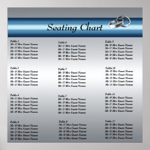 Wedding Reception Seating Chart Poster