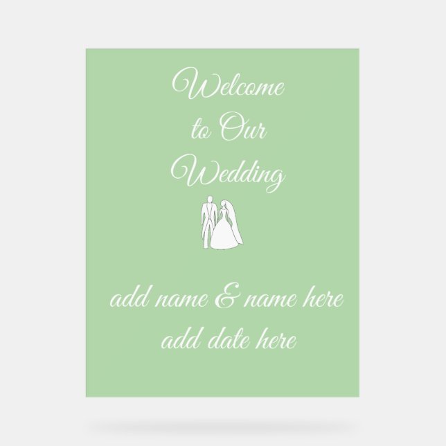Wedding / Reception Sign (Front)