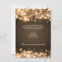 Wedding Reception Sparkling Lights Gold