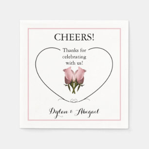 Wedding Reception Standard Napkins w/Roses