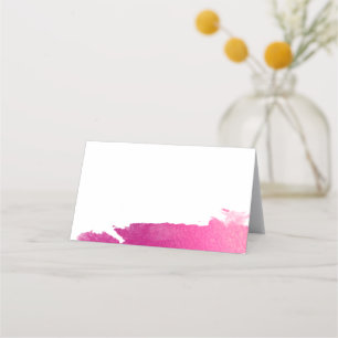 WEDDING RECEPTION stylish luxe gilded hot pink Place Card