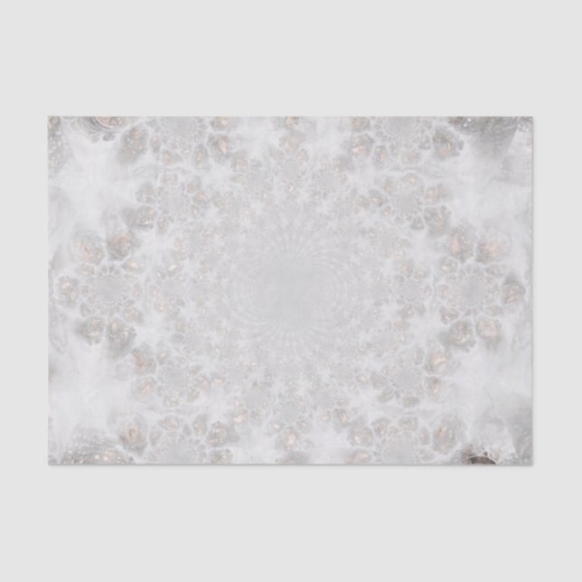 Wedding Reception White Silver Gold Simple Elegant Tissue Paper (Front)