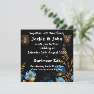Wedding Reception Wild Animal  Invitation
