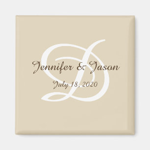 Wedding refrigerator magnet personalised