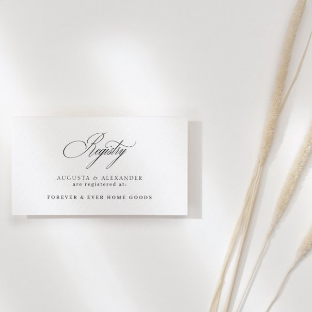 Wedding Registry Elegant Calligraphy Enclosure Card (Creator Uploaded)