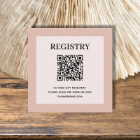 Wedding Registry QR Code Dusty Pink