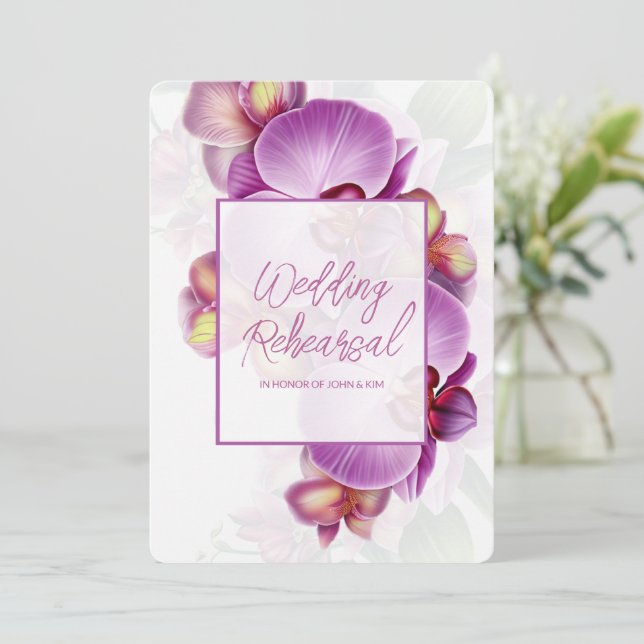 Wedding Rehearsal and Dinner Invitation QR Code (Standing Front)