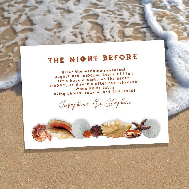 Wedding Rehearsal Beach Party Invitations (Creator Uploaded)