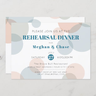 Wedding Rehearsal   Bold Whimsical Confetti Dots Invitation