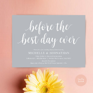 Wedding Rehearsal Dinner, Before The Best Day Ever Invitation
