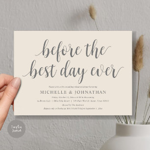 Wedding Rehearsal Dinner, Before The Best Day Ever Invitation