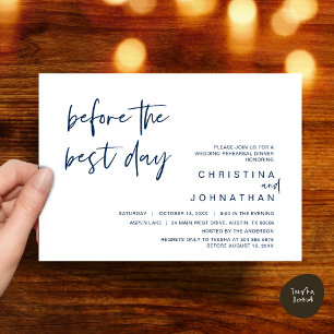 Wedding Rehearsal Dinner, Before the Best Day Invitation