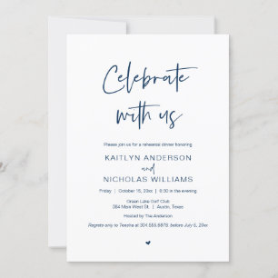 Wedding Rehearsal Dinner, Celebrate with us Invita Invitation