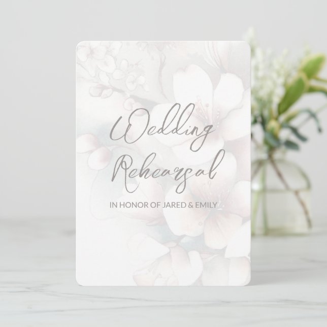 Wedding Rehearsal Dinner Invitation (Standing Front)