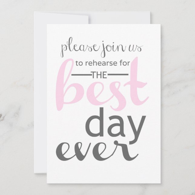 Wedding Rehearsal Dinner Invitation (Front)