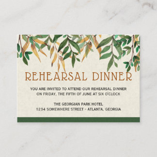Wedding Rehearsal Dinner Invitation