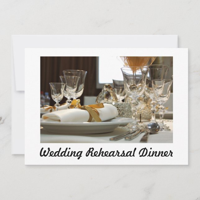 Wedding Rehearsal Dinner Invitation (Front)