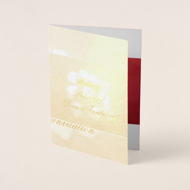 Wedding Rehearsal Dinner Invitation Foil Card (Front)