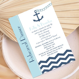 Wedding Rehearsal Dinner Invitation - Nautical