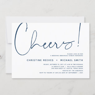 Wedding Rehearsal Dinner, Modern Minimalist Theme Invitation