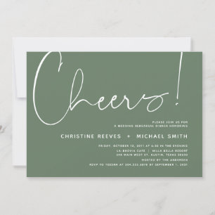 Wedding Rehearsal Dinner, Modern Minimalist Theme Invitation