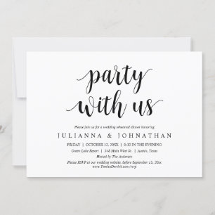 Wedding Rehearsal Dinner Party with us Invitation