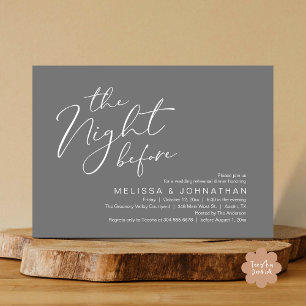 Wedding Rehearsal Dinner The Night Before Invitation