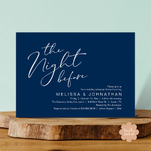 Wedding Rehearsal Dinner The Night Before Invitation