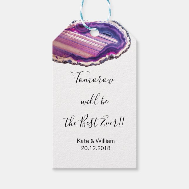 Wedding Rehearsal favour Dinner tags (Front)
