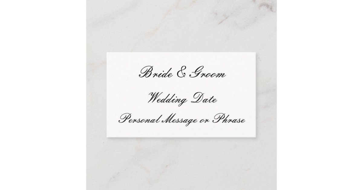 Wedding Reminder Insert for Invitations or Favours Zazzle