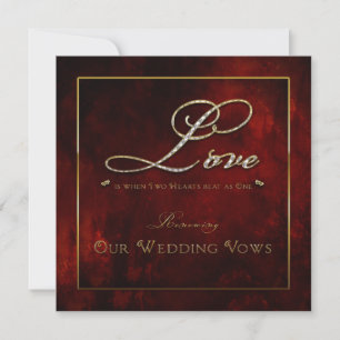 Wedding Renewal Invitation - Love - Two Hearts