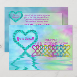Wedding Renewal of Vows Invitation  - Roses/Hearts