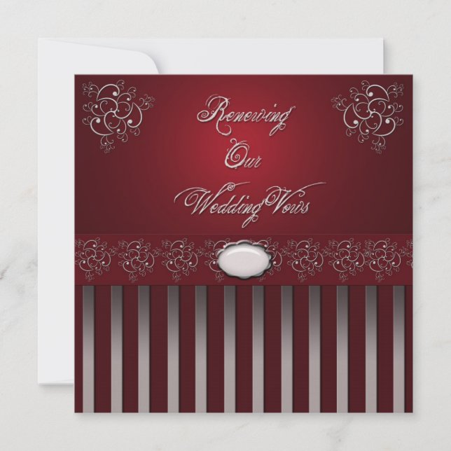 Wedding RENEWAL VOWS CEREMONY INVITATIONS (Front)