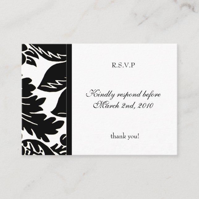 Wedding Reply Cards | D1 (Front)