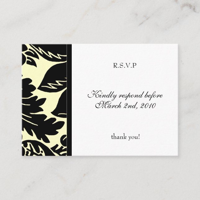 Wedding Reply Cards | D6 (Front)
