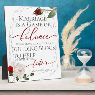 Wedding Request Building Block Dusty Blush Plaque