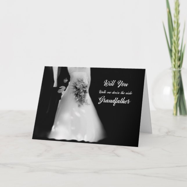 Wedding Request for Grandfather to Give You Away Invitation (Front)