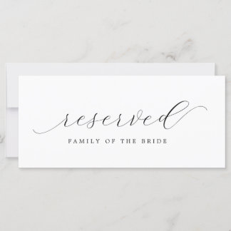 Wedding Reserved Chair Sign | Family of the Bride