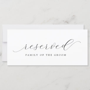 Wedding Reserved Chair Sign   Family of the Groom