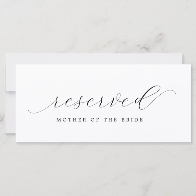 Wedding Reserved Chair Sign | Mother of the Bride (Front)
