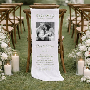 Wedding Reserved In Loving Memory Of Dad & Mum Short Table Runner