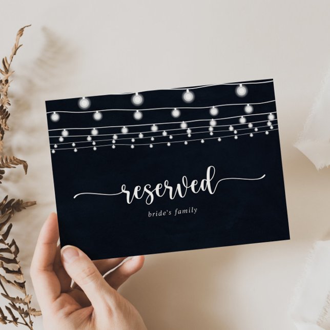 Wedding Reserved Rustic String Lights Sign (Creator Uploaded)