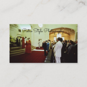 Wedding, Retro Style Photographer Modern Vintage Business Card