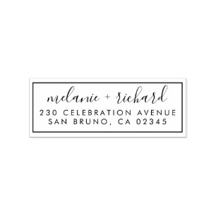 Wedding Return Address for RSVPs & Thank You Cards Rubber Stamp