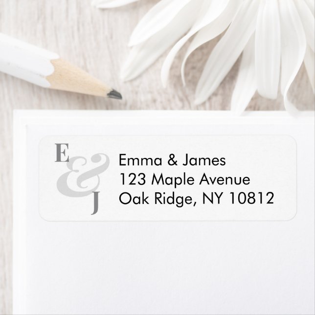 Wedding Return Address Label | Left Aligned (Insitu)