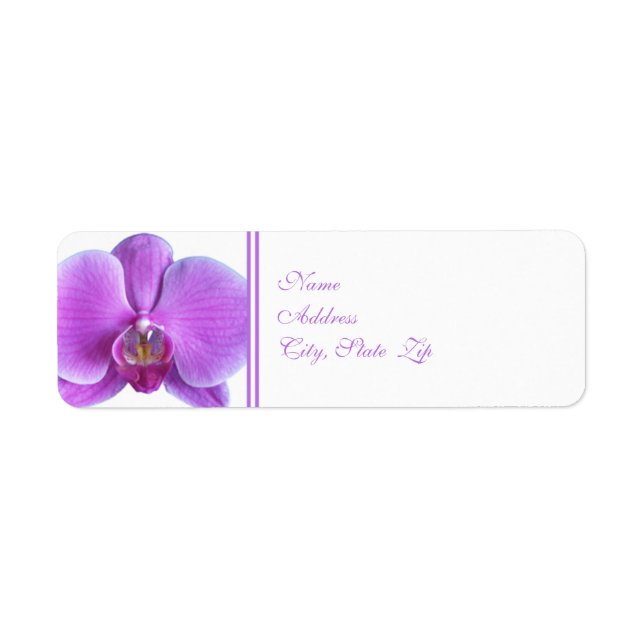 Wedding Return Address Label -- Wedding Orchid (Front)
