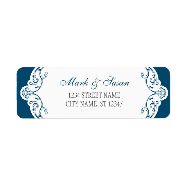 Wedding Return Address Labels 0.75" x 2.25" (Front)