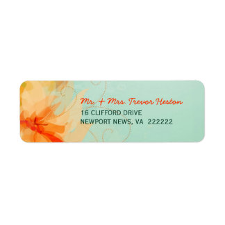 Wedding Return Address Labels - Abstract Floral