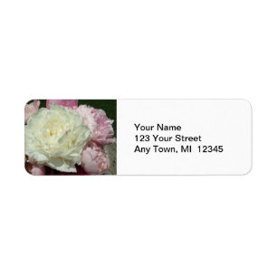 Wedding  Return Address Labels Peonies